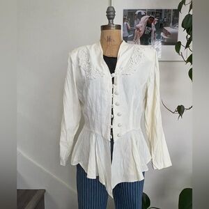 🦄 Vintage Statement Blouse/Blazer, Size Medium